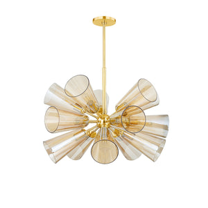 Hudson Valley - 2032-AGB - 15 Light Chandelier - Hartwood - Aged Brass