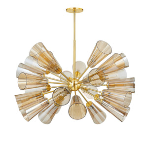 Hudson Valley - 2045-AGB - 25 Light Chandelier - Hartwood - Aged Brass