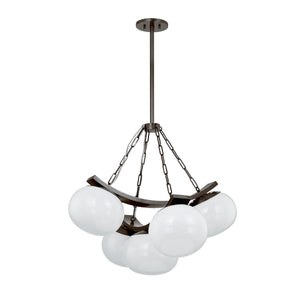 Hudson Valley - 2105-DB - Five Light Chandelier - Duxbury - Distressed Bronze