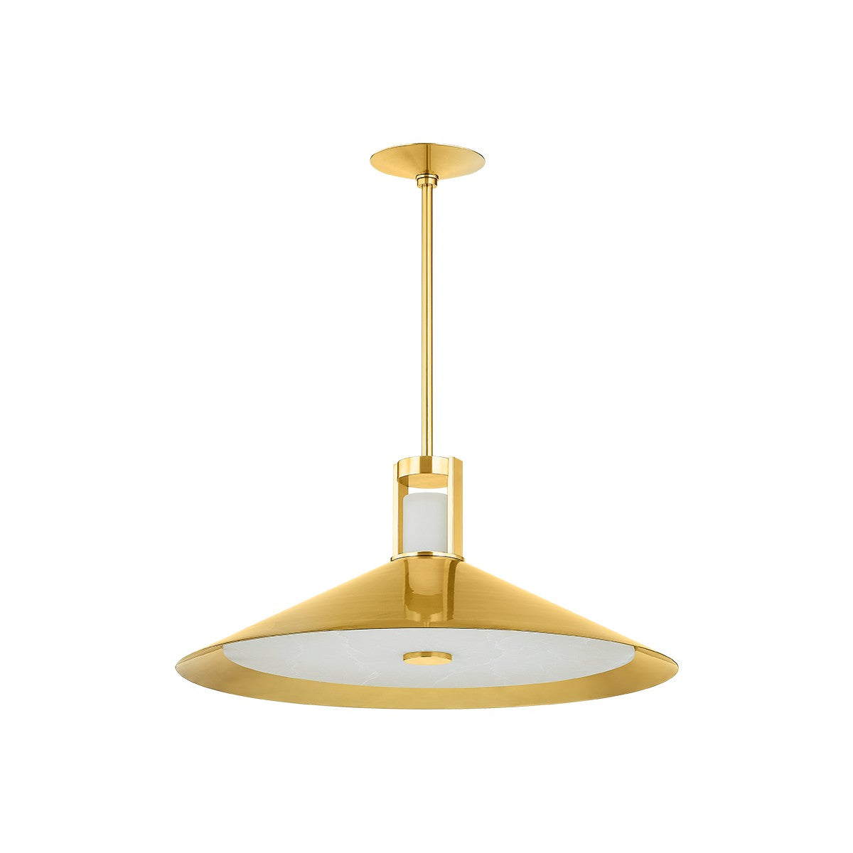 Hudson Valley - 3028-AGB - LED Pendant - Clermont - Aged Brass