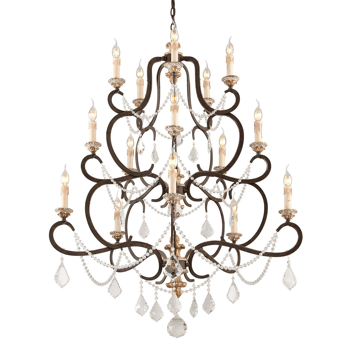 Troy Lighting - F3517-PZ/DG - 15 Light Chandelier - Bordeaux - Parisian Bronze