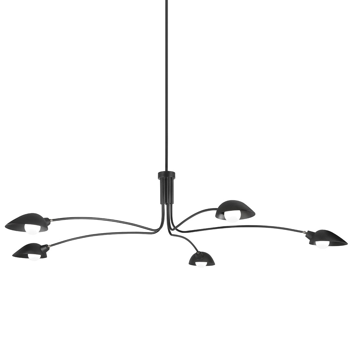 Troy Lighting - F7815-SBK - Five Light Chandelier - Leo - Soft Black