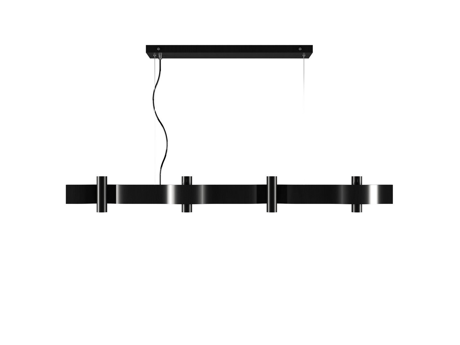 Accord Lighting - 1500.46 - Eight Light Pendant - Flow - Organic Black