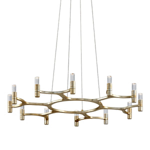 Corbett Lighting - 258-012 - LED Chandelier - Nexus - Satin Silver Leaf