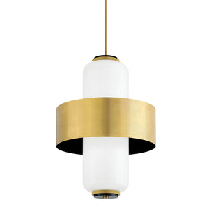 Corbett Lighting - 275-46-VB/SBK - Six Light Pendant - Melrose - Vintage Brass/Soft Black