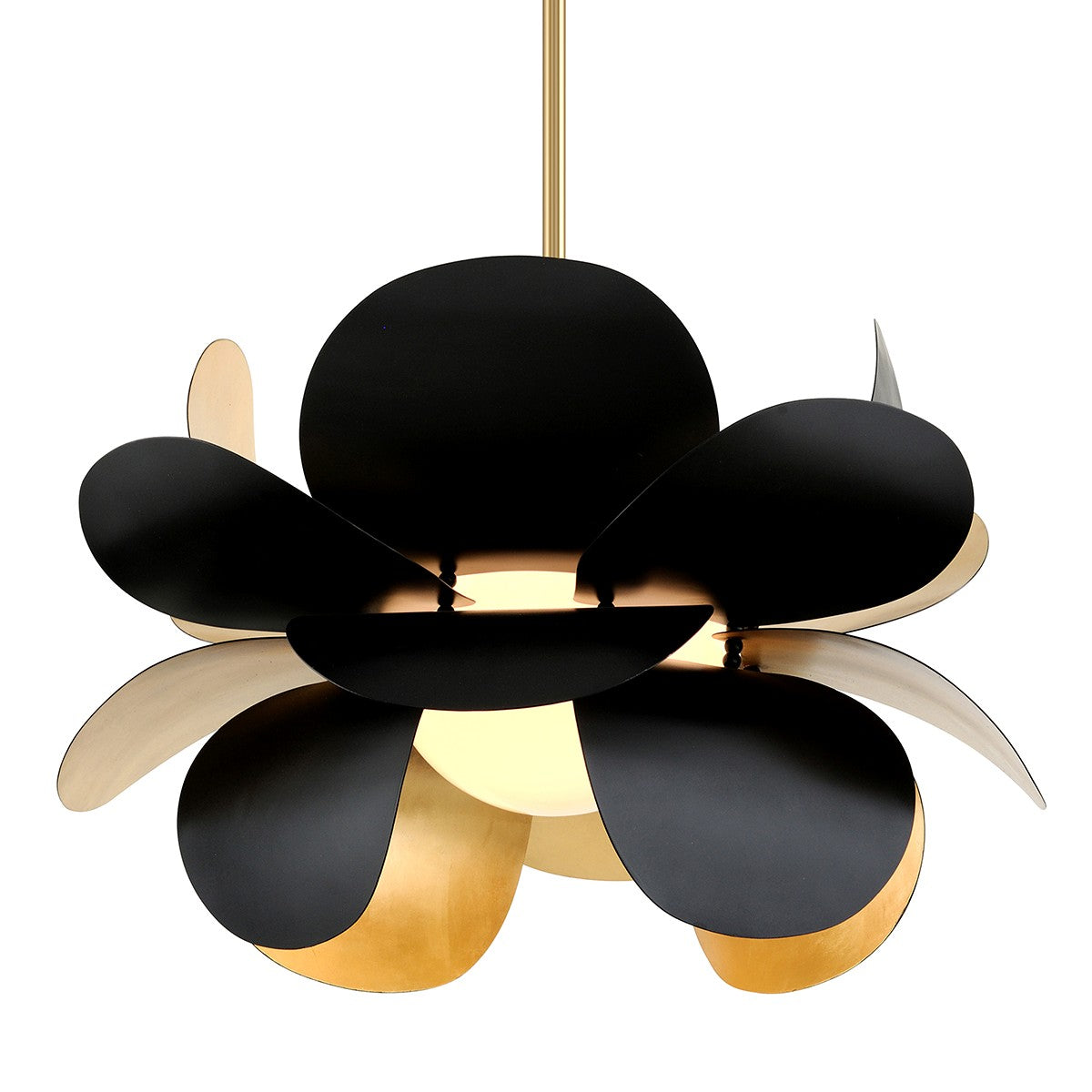 Corbett Lighting - 308-43-GL/SBK - One Light Chandelier - Ginger - Gold Leaf/Black