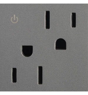 Legrand - ARCD152M10 - 15A Tamper-Resistant Dual-Controlled Outlet - adorne - Magnesium