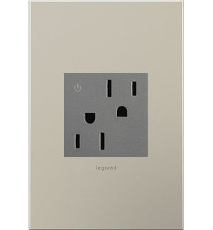 Legrand - ARCD152M10 - 15A Tamper-Resistant Dual-Controlled Outlet - adorne - Magnesium