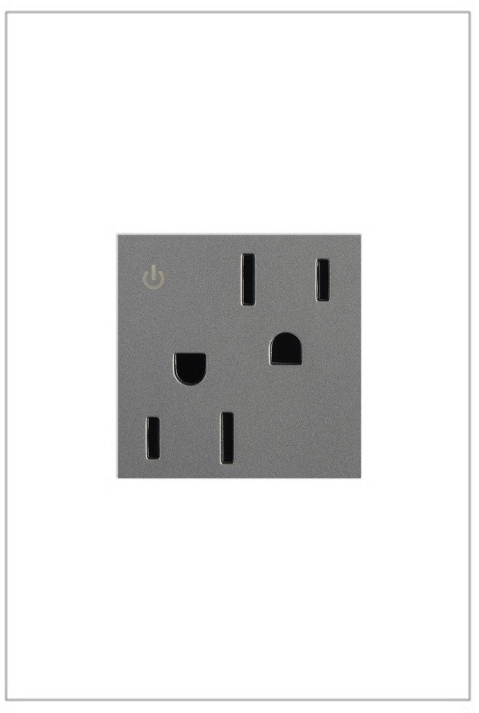 Legrand - ARCD152M10 - 15A Tamper-Resistant Dual-Controlled Outlet - adorne - Magnesium
