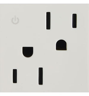 Legrand - ARCD152W10 - 15A Tamper-Resistant Dual-Controlled Outlet - adorne - White