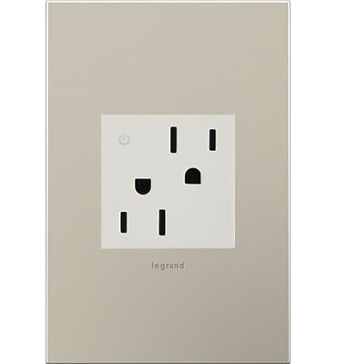 Legrand - ARCD152W10 - 15A Tamper-Resistant Dual-Controlled Outlet - adorne - White