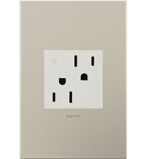 Legrand - ARCD152W10 - 15A Tamper-Resistant Dual-Controlled Outlet - adorne - White
