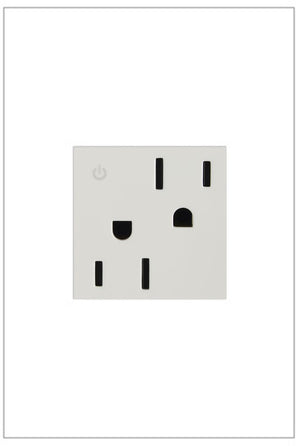 Legrand - ARCD152W10 - 15A Tamper-Resistant Dual-Controlled Outlet - adorne - White