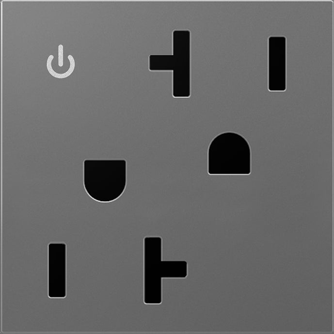 Legrand - ARCD202M10 - 20A Tamper-Resistant Dual-Controlled Outlet - adorne - Magnesium