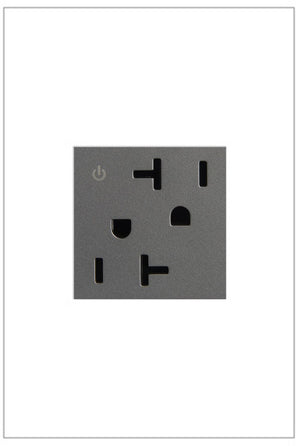 Legrand - ARCD202M10 - 20A Tamper-Resistant Dual-Controlled Outlet - adorne - Magnesium