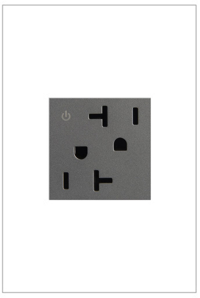 Legrand - ARCD202M10 - 20A Tamper-Resistant Dual-Controlled Outlet - adorne - Magnesium