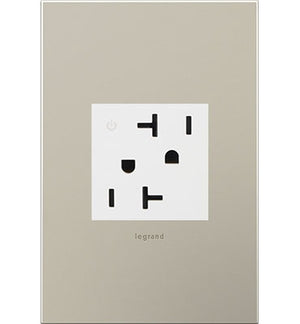 Legrand - ARCD202W10 - 20A Tamper-Resistant Dual-Controlled Outlet - adorne - White