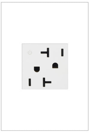 Legrand - ARCD202W10 - 20A Tamper-Resistant Dual-Controlled Outlet - adorne - White
