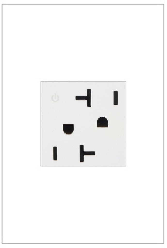 Legrand - ARCD202W10 - 20A Tamper-Resistant Dual-Controlled Outlet - adorne - White