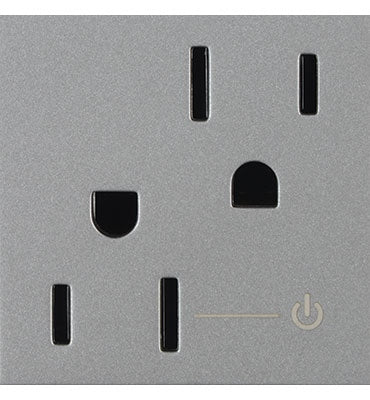 Legrand - ARCH152M10 - 15A Tamper-Resistant Half-Controlled Outlet - adorne - Magnesium