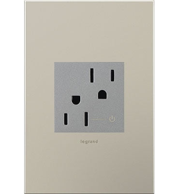 Legrand - ARCH152M10 - 15A Tamper-Resistant Half-Controlled Outlet - adorne - Magnesium