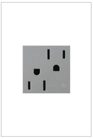 Legrand - ARCH152M10 - 15A Tamper-Resistant Half-Controlled Outlet - adorne - Magnesium