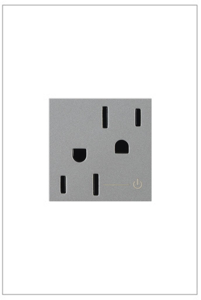 Legrand - ARCH152M10 - 15A Tamper-Resistant Half-Controlled Outlet - adorne - Magnesium