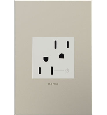 Legrand - ARCH152W10 - 15A Tamper-Resistant Half-Controlled Outlet - adorne - White
