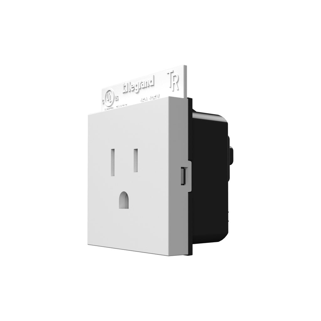 Legrand - ARTR151W10 - 15A Single Tamper-Resistant Outlet - adorne - White