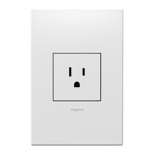 Legrand - ARTR151W10 - 15A Single Tamper-Resistant Outlet - adorne - White