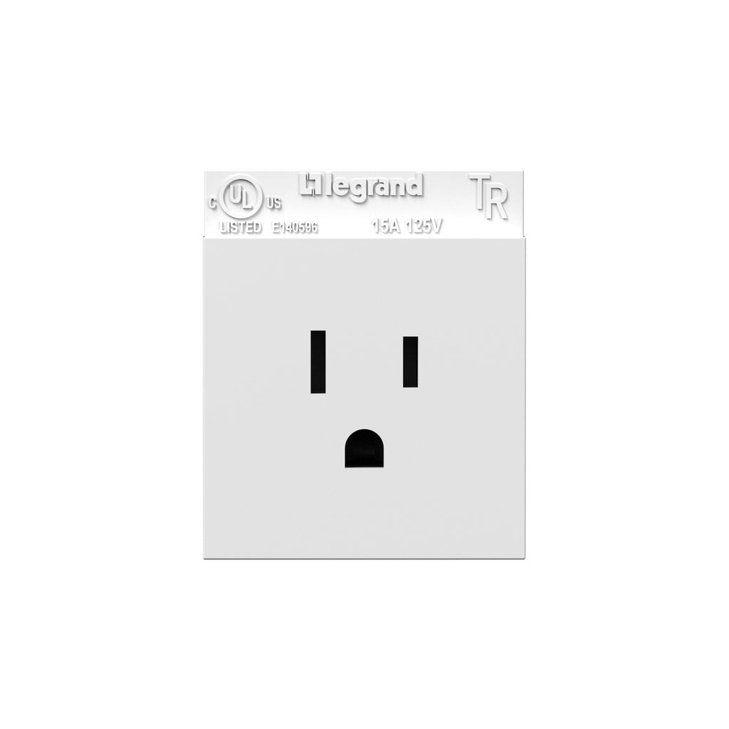 Legrand - ARTR151W10 - 15A Single Tamper-Resistant Outlet - adorne - White