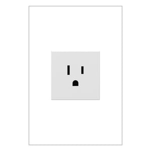 Legrand - ARTR151W10 - 15A Single Tamper-Resistant Outlet - adorne - White