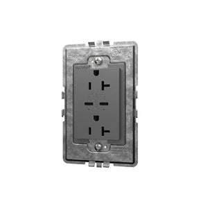 Legrand - ARTRUSB20PD30M4 - 20A Tamper-Resistant Ultra-Fast Plus Power Delivery USB Type-C/C Outlet, Plus-Size - adorne - Magnesium