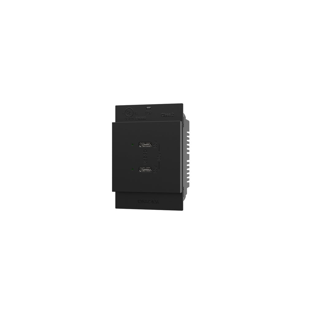Legrand - ARUSB30PDG4 - Ultra-Fast Plus Power Delivery USB Type-C/C Outlet Module - adorne - Graphite