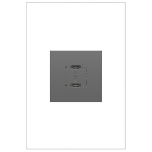 Legrand - ARUSB30PDM4 - Ultra-Fast Plus Power Delivery USB Type-C/C Outlet Module - adorne - Magnesium