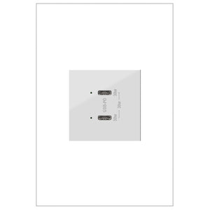 Legrand - ARUSB30PDW4 - Ultra-Fast Plus Power Delivery USB Type-C/C Outlet Module - adorne - White