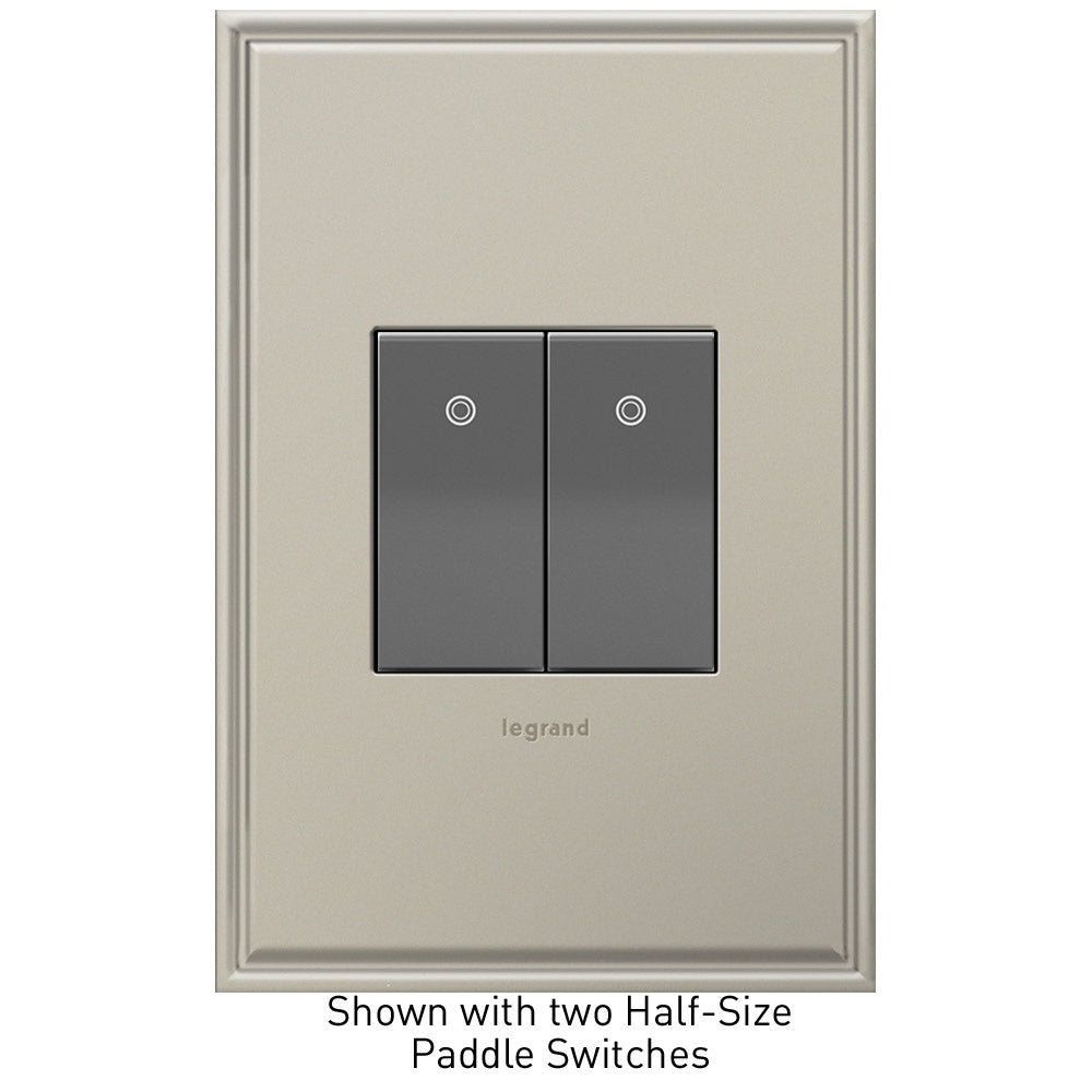 Legrand - ASPD1531M277 - 277V Paddle Switch, Half-Size with Microban - adorne - Magnesium