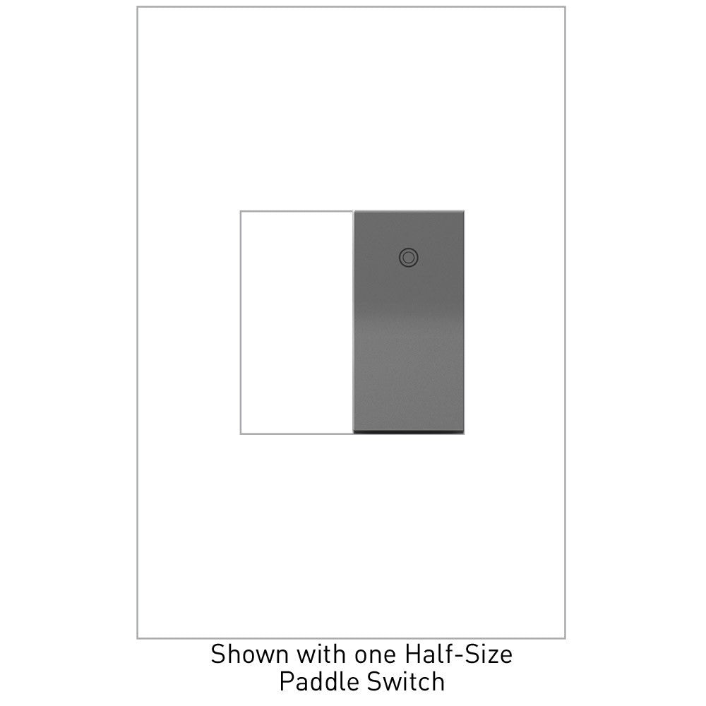 Legrand - ASPD1531M277 - 277V Paddle Switch, Half-Size with Microban - adorne - Magnesium