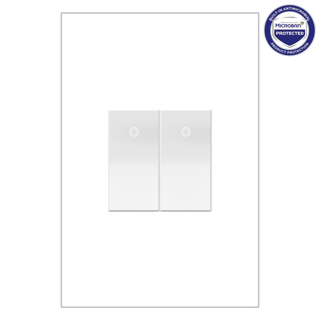 Legrand - ASPD1531W277 - 227V Paddle Switch, Half-Size with Microban - adorne - White