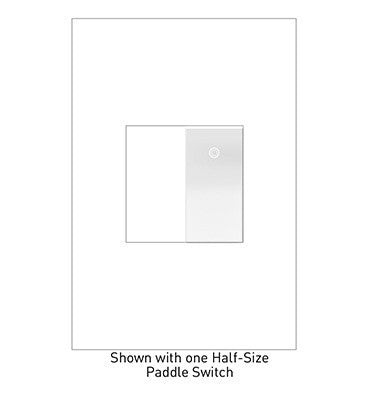 Legrand - ASPD1531W277 - 227V Paddle Switch, Half-Size with Microban - adorne - White