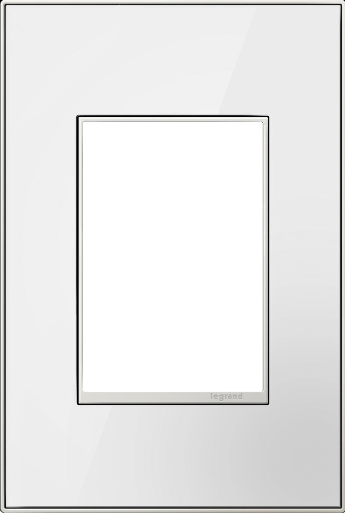 Legrand - AWM1G3MWW4 - One-Gang+ Screwless Wall Plate - adorne - Mirror White