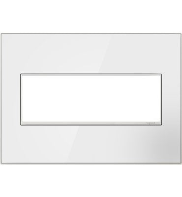 Legrand - AWM3GMWW4 - Three-Gang Screwless Wall Plate - adorne - Mirror White