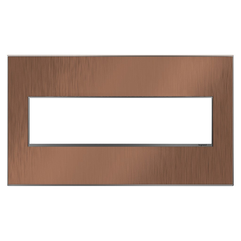 Legrand - AWM4GCU4 - Four-Gang Screwless Wall Plate - adorne - Copper