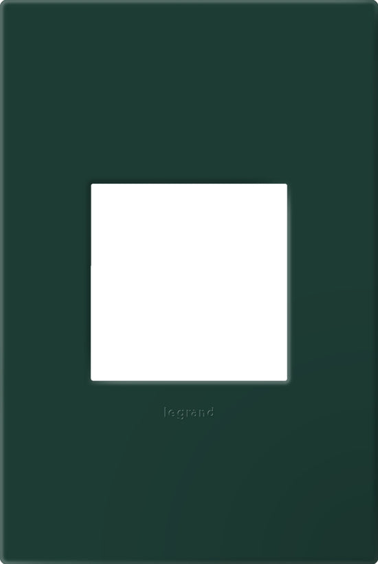 Legrand - AWP1G2EG - One-Gang-Plus Screwless Wall Plate with Microban - adorne - Evergreen