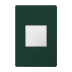 Legrand - AWP1G2EG - One-Gang-Plus Screwless Wall Plate with Microban - adorne - Evergreen