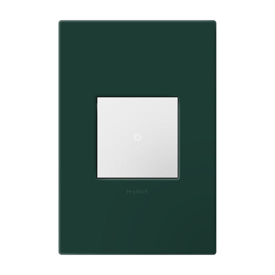 Legrand - AWP1G2EG - One-Gang-Plus Screwless Wall Plate with Microban - adorne - Evergreen