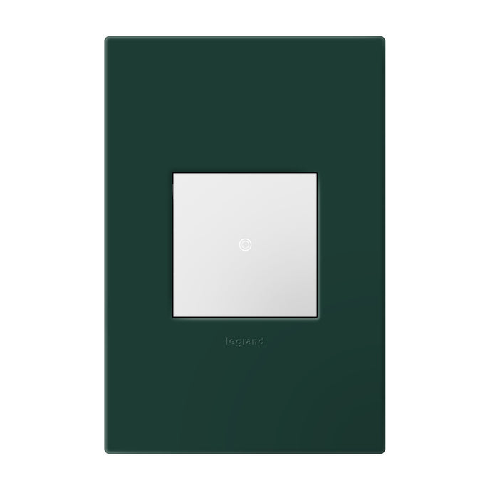 Legrand - AWP1G2EG - One-Gang-Plus Screwless Wall Plate with Microban - adorne - Evergreen
