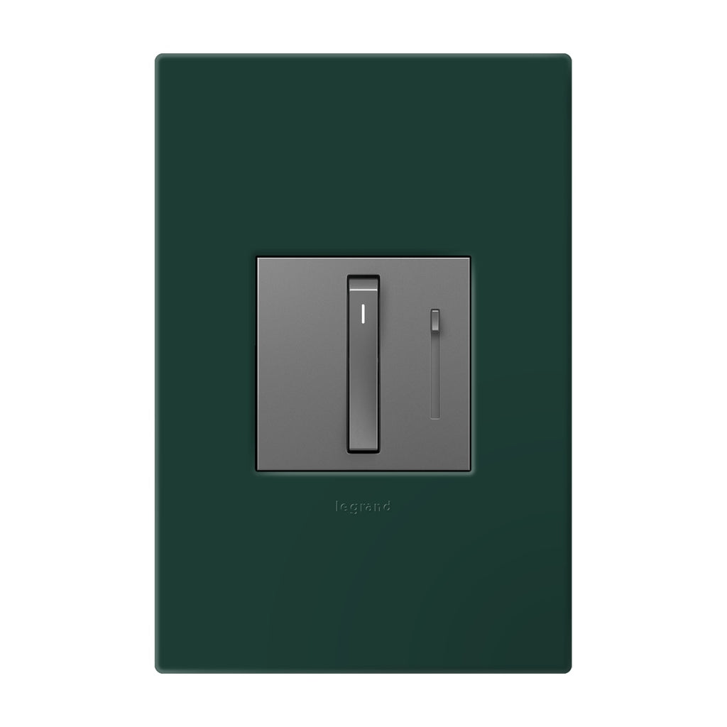 Legrand - AWP1G2EG - One-Gang-Plus Screwless Wall Plate with Microban - adorne - Evergreen