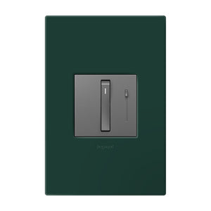 Legrand - AWP1G2EG - One-Gang-Plus Screwless Wall Plate with Microban - adorne - Evergreen