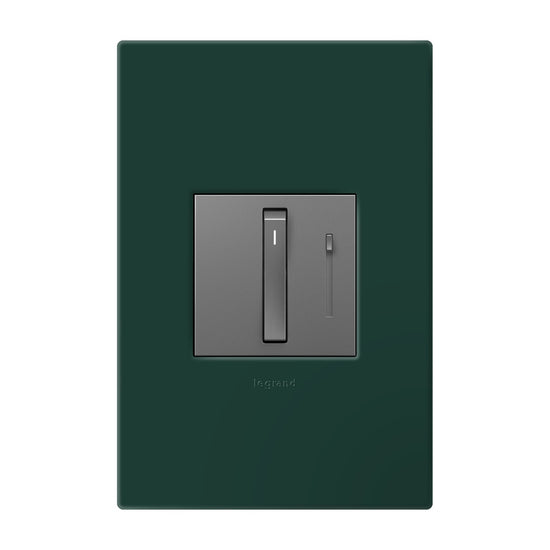 Legrand - AWP1G2EG - One-Gang-Plus Screwless Wall Plate with Microban - adorne - Evergreen